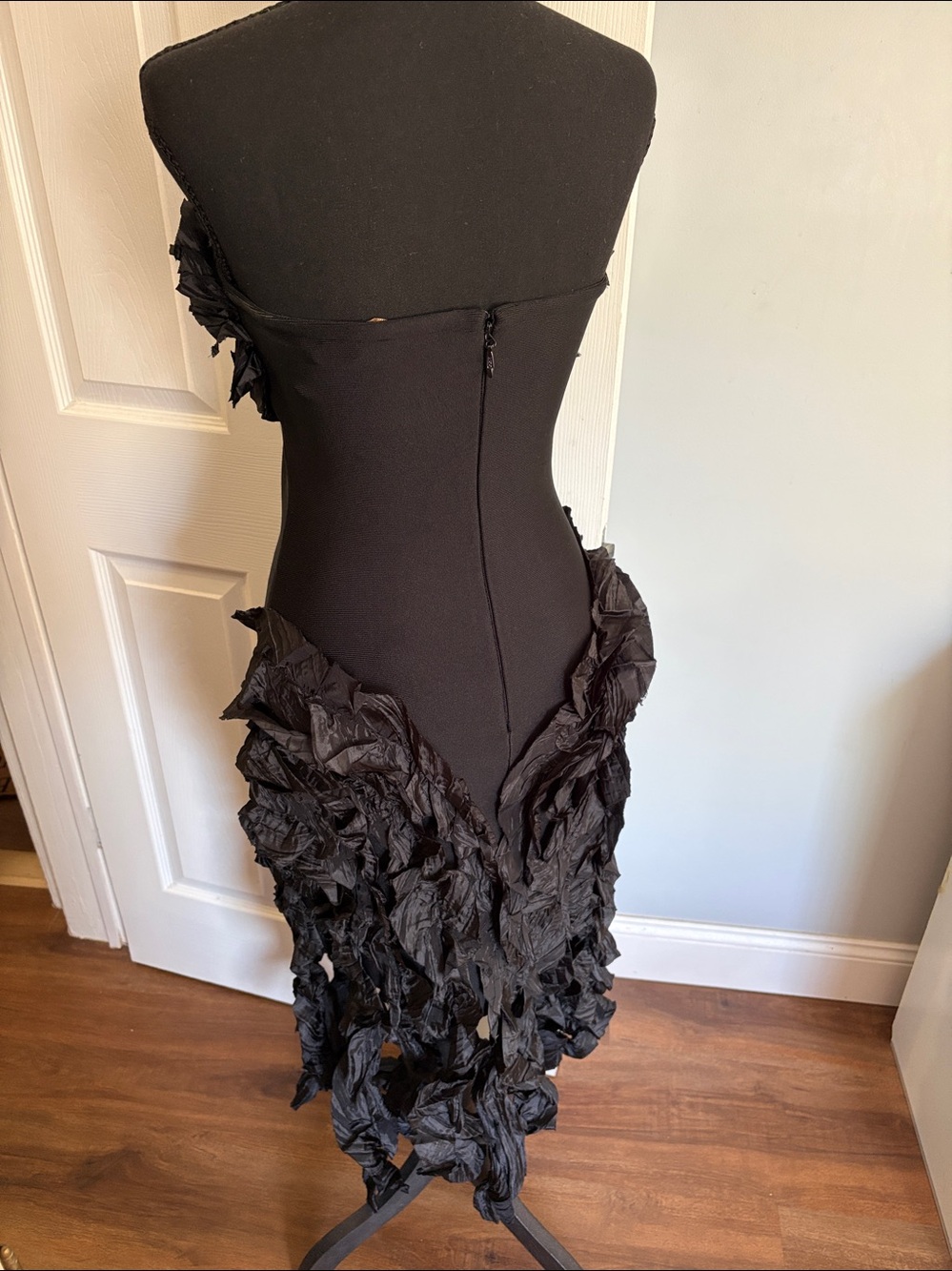 Fashion Nova Leila Bandage Strapless Ruffled Mini Dress Size M - Picture 5 of 11